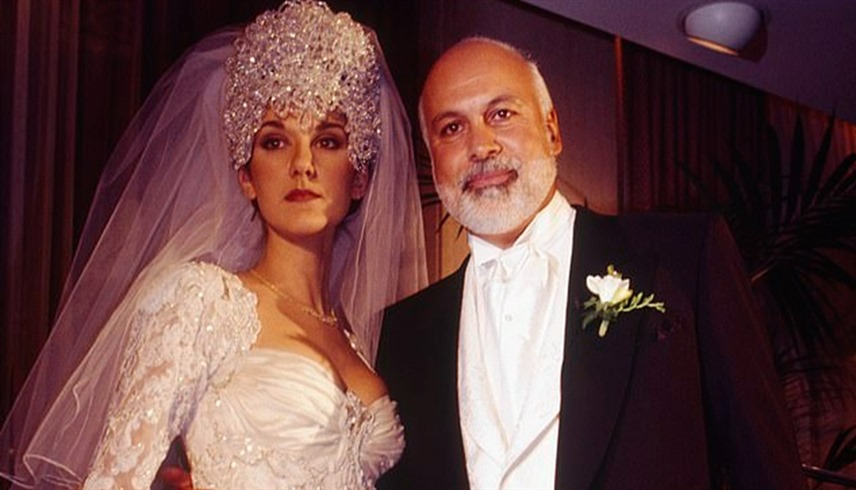 سيلين ديون في زفافها في 1994 (أرشيف)