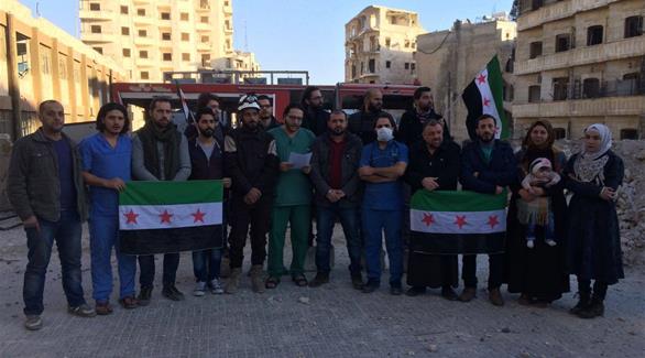 مدنيون ونشطاء وأطباء في حلب (فيس بوك)