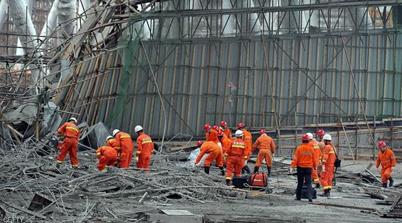 انهيار منصة بناء وسط الصين (أرشيف)