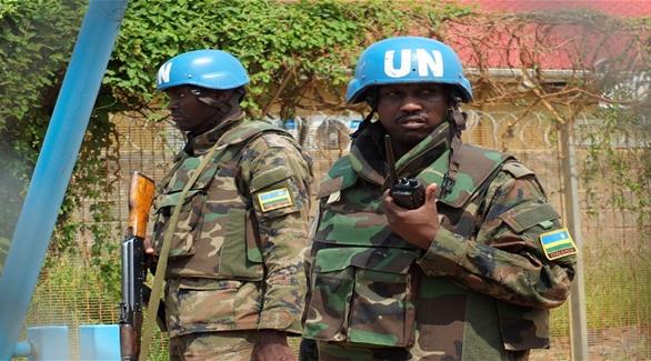 عنصرين تابعين لقوات الأمم المتحدة في جنوب السودان (أرشيف)