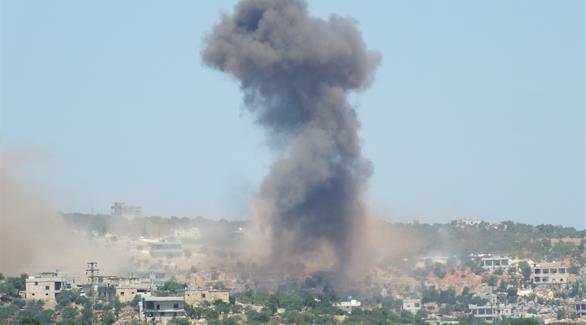قصف جوي في حماة (أرشيف)