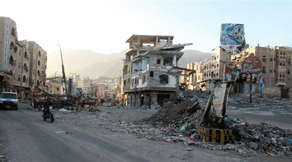 الأضرار التي خلفتها المليشيات في الأبنية السكنية (أرشيف)