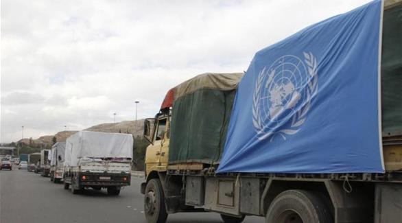 شاحنات مساعدات من الأمم المتحدة إلى سوريا (أرشيف)
