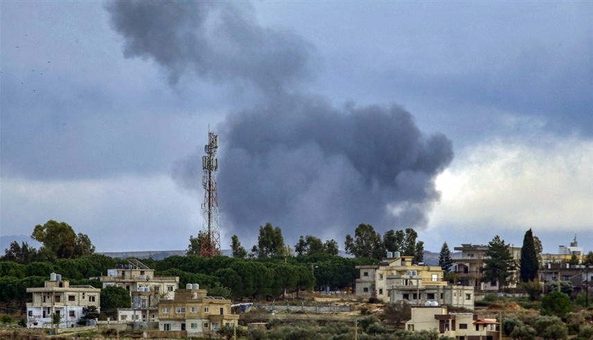 تصاعد الدخان في جنوب لبنان بعد قصف إسرائيلي (إكس)