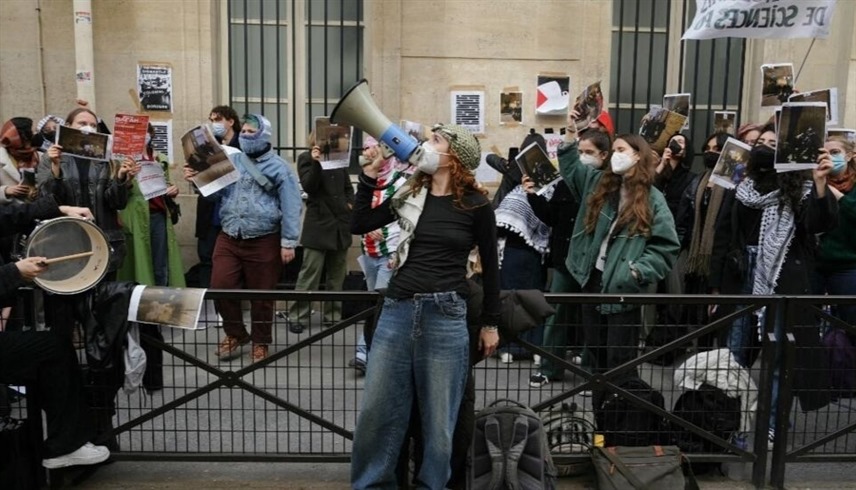 جانب من احتجاجات الطلاب في باريس (إكس)