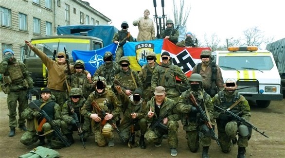 جنود من كتيبة آزوف الأوكرانية (أرشيف)